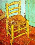 Vincent Van Gogh Artist's Chair with Pipe oil on canvas